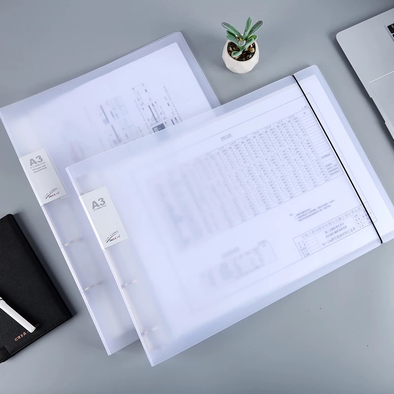 Ring Binder Box - Clear File A3 Binder Portfolio Folder
