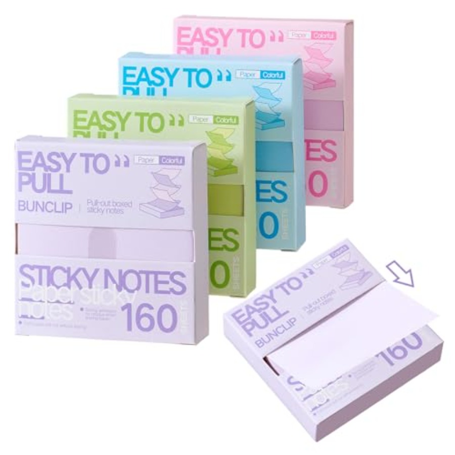 Desk Setup Office - Pop-Up Sticky Notes Set for Organization,