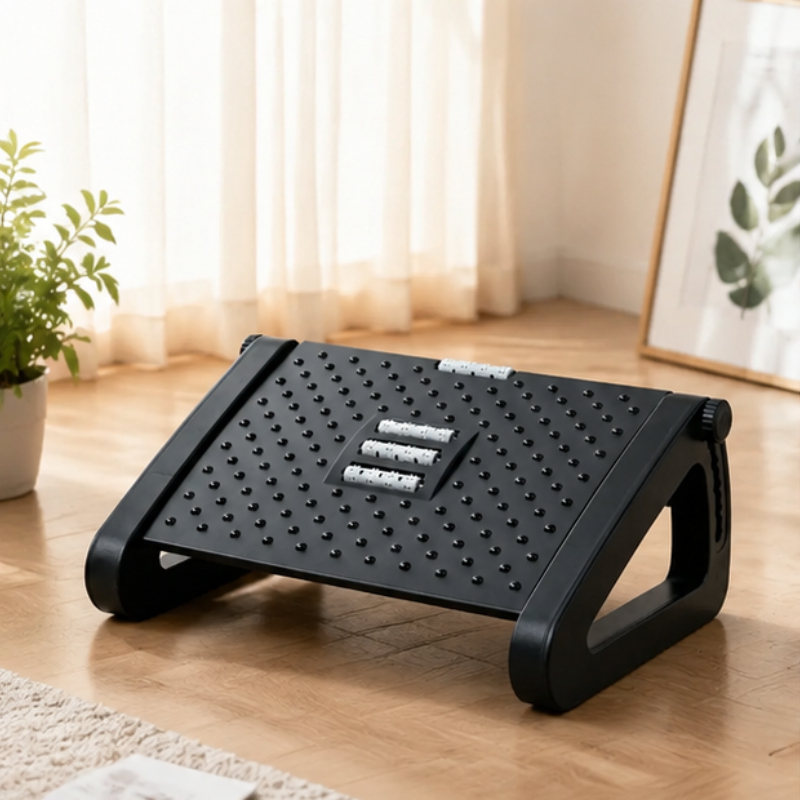 Desk Setup Office - Adjustable Under Desk Foot Rest, Ergonomic