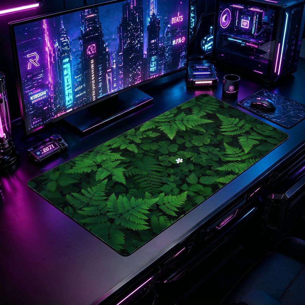 Desk Setup With Plants - Plant FFernsable Gaming Mouse Pad Mouse