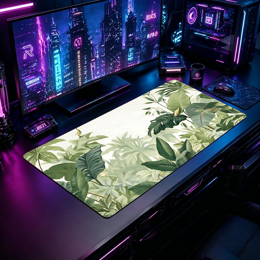 Desk Setup With Plants - Plant MMinimalable plants Mouse Pad XXL
