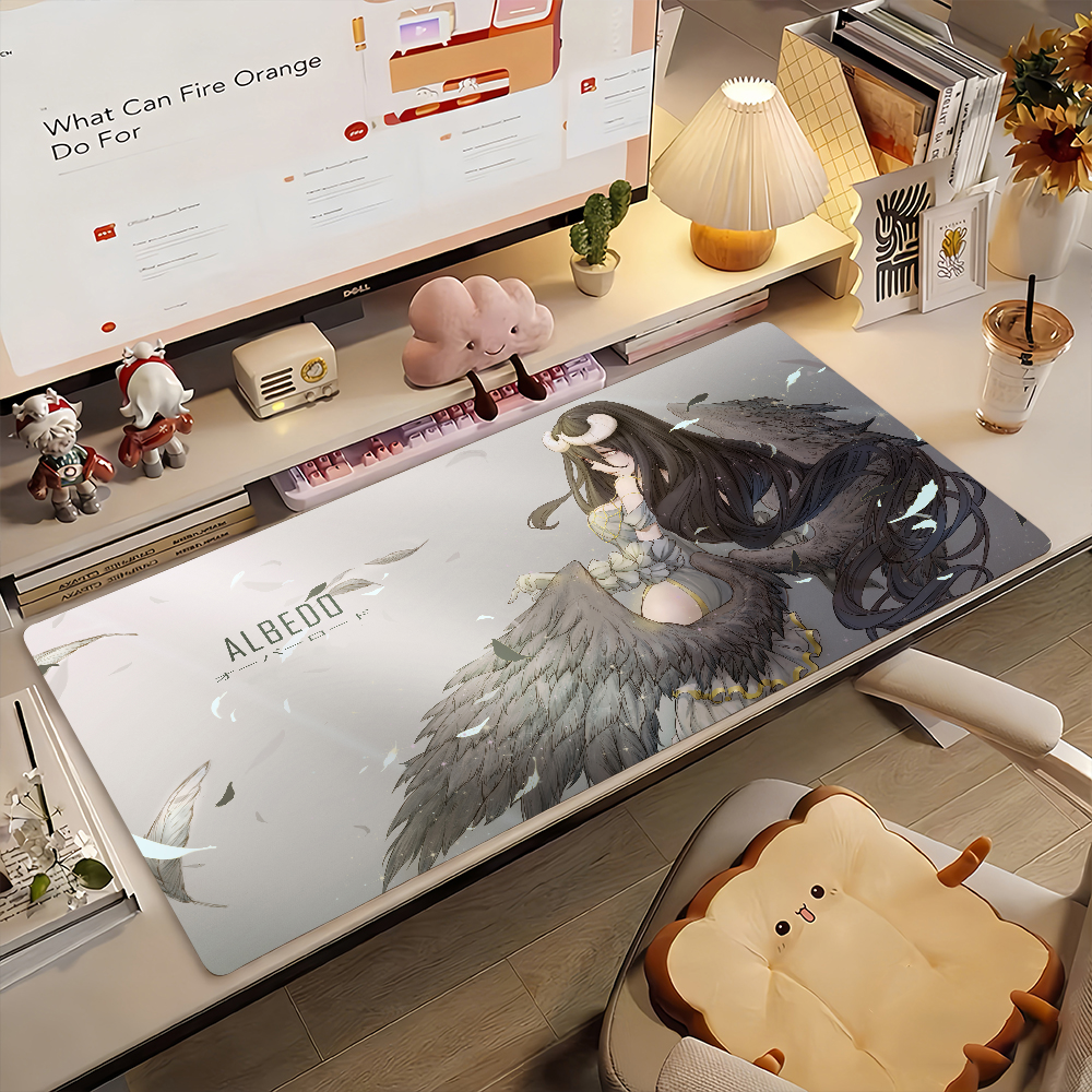 Desk Setup Anime - Anime O-OverlordS Albedo Mouse Pad Non-slip