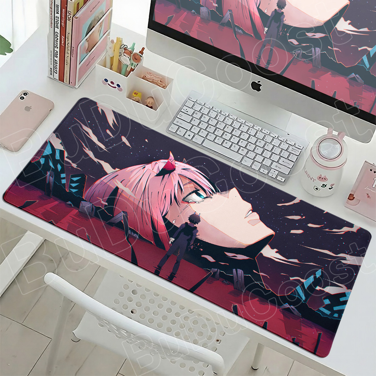 Kawaii Zero Two Pc Gamer Mouse - Desk Setup Two Laptops recension och pris