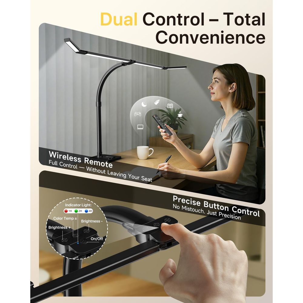 42-inch LED Desk Lamp with Adj - Desk Setup Dual Monitor recension och pris