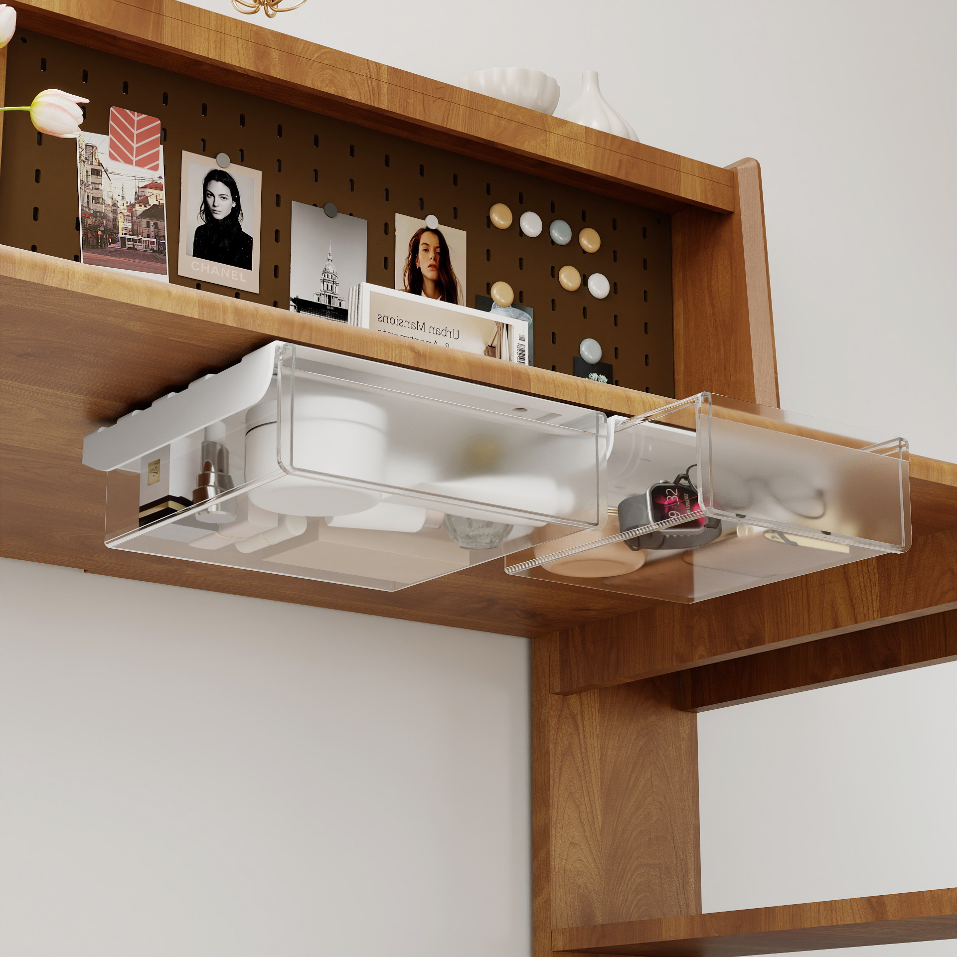 Under Desk Hidden Drawer Syste - Desk Setup Study recension och pris