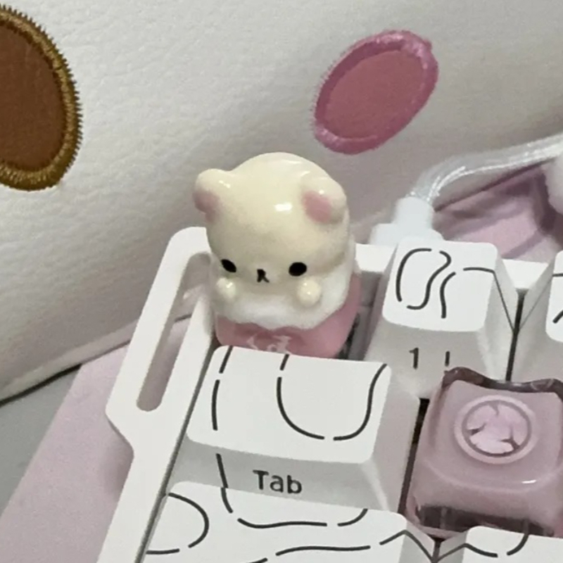Kawaii Rilakkuma Keycaps Relax - Desk Setup Anime recension och pris