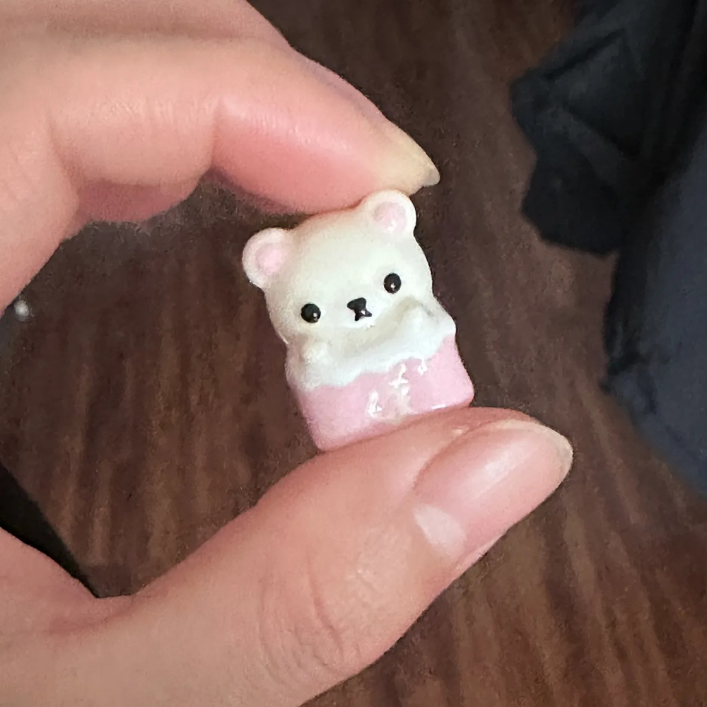 Kawaii Rilakkuma Keycaps Relax - Desk Setup Anime recension och pris