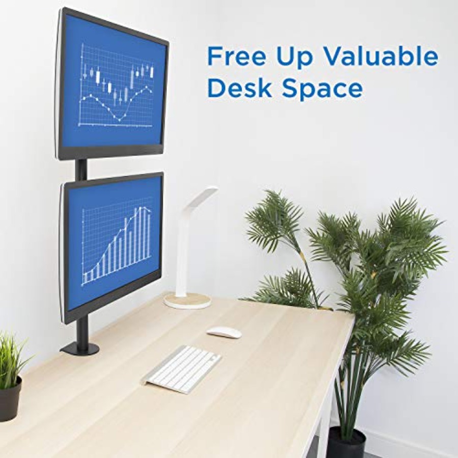 Vertical Dual Monitor Mount fo - Desk Setup Dual Monitor recension och pris