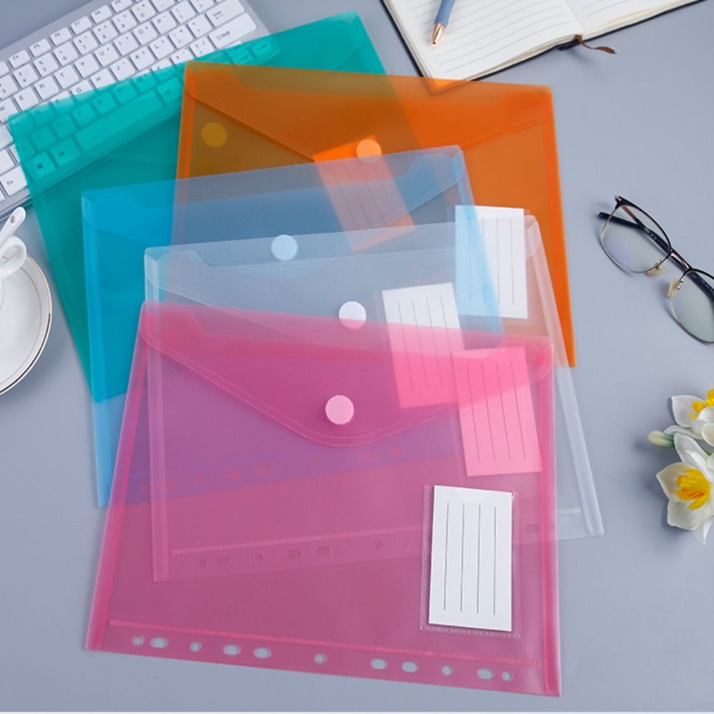A4 Colorful Transparent File F - Ring Binder Box recension och pris