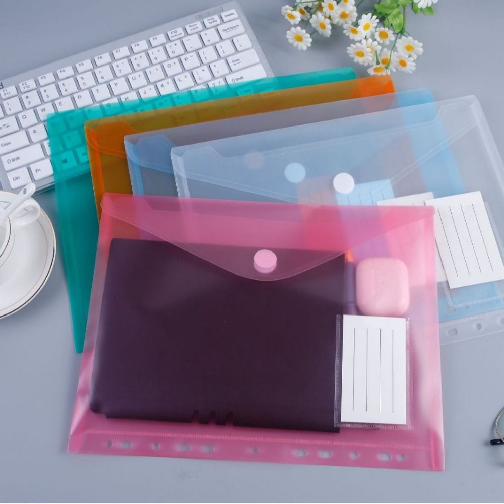 A4 Colorful Transparent File F - Ring Binder Box recension och pris