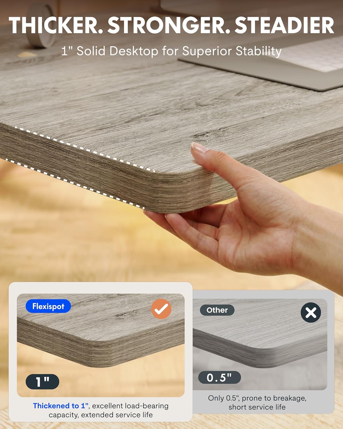 One-Piece Electric Height Adju - Desk Setup Office recension och pris