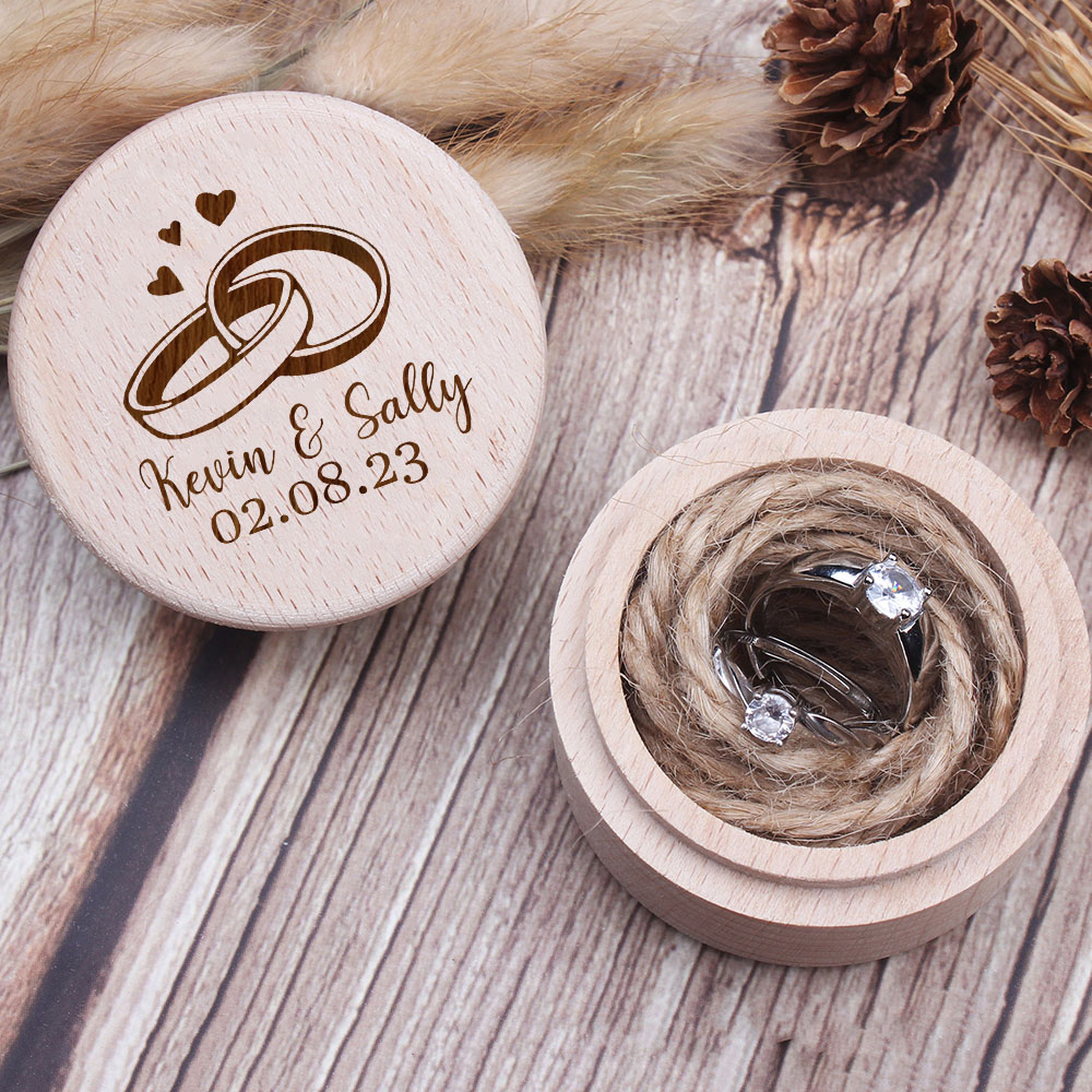 Personalized Engraved Wooden R - Ring Binder Box recension och pris