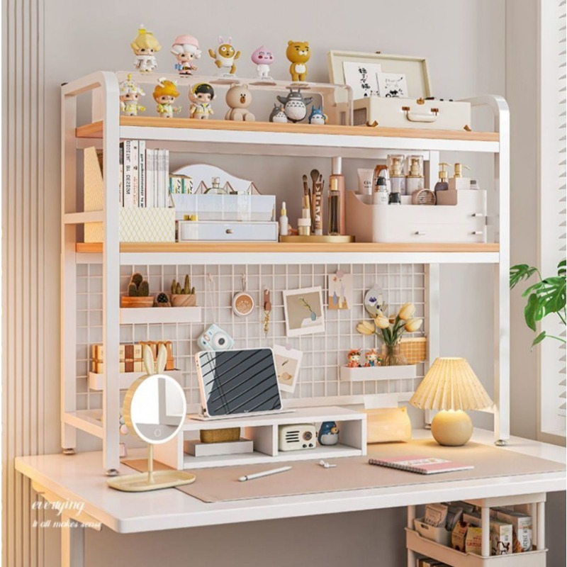 Grid Shelf Desktop Shelf Desk  - Desk Setup Study recension och pris
