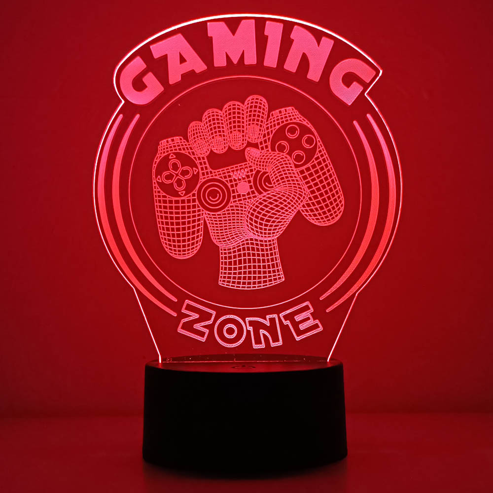3D Night Light Lamp Gaming Roo - Desk Setup Diy recension och pris
