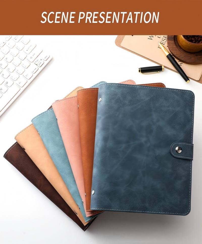 A5 Soft PU Leather Notebook Bi - Ring Binder Box recension och pris