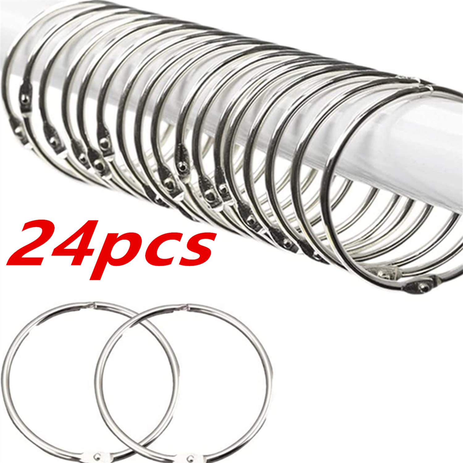24 Pack Shower Curtain Rings,R - Ring Binder Box recension och pris