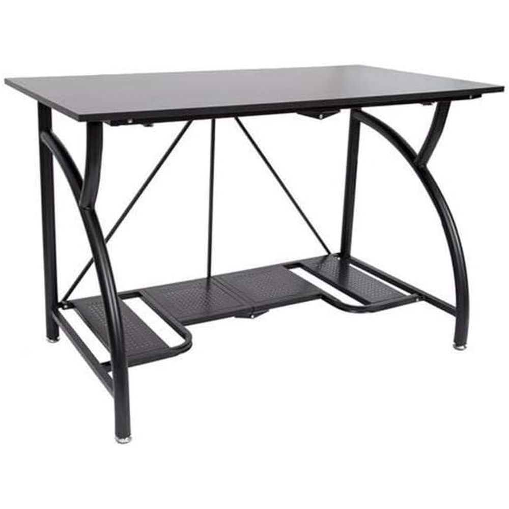 Space-Saving Collapsible Compu - Desk Setup With Laptop And Monitor recension och pris
