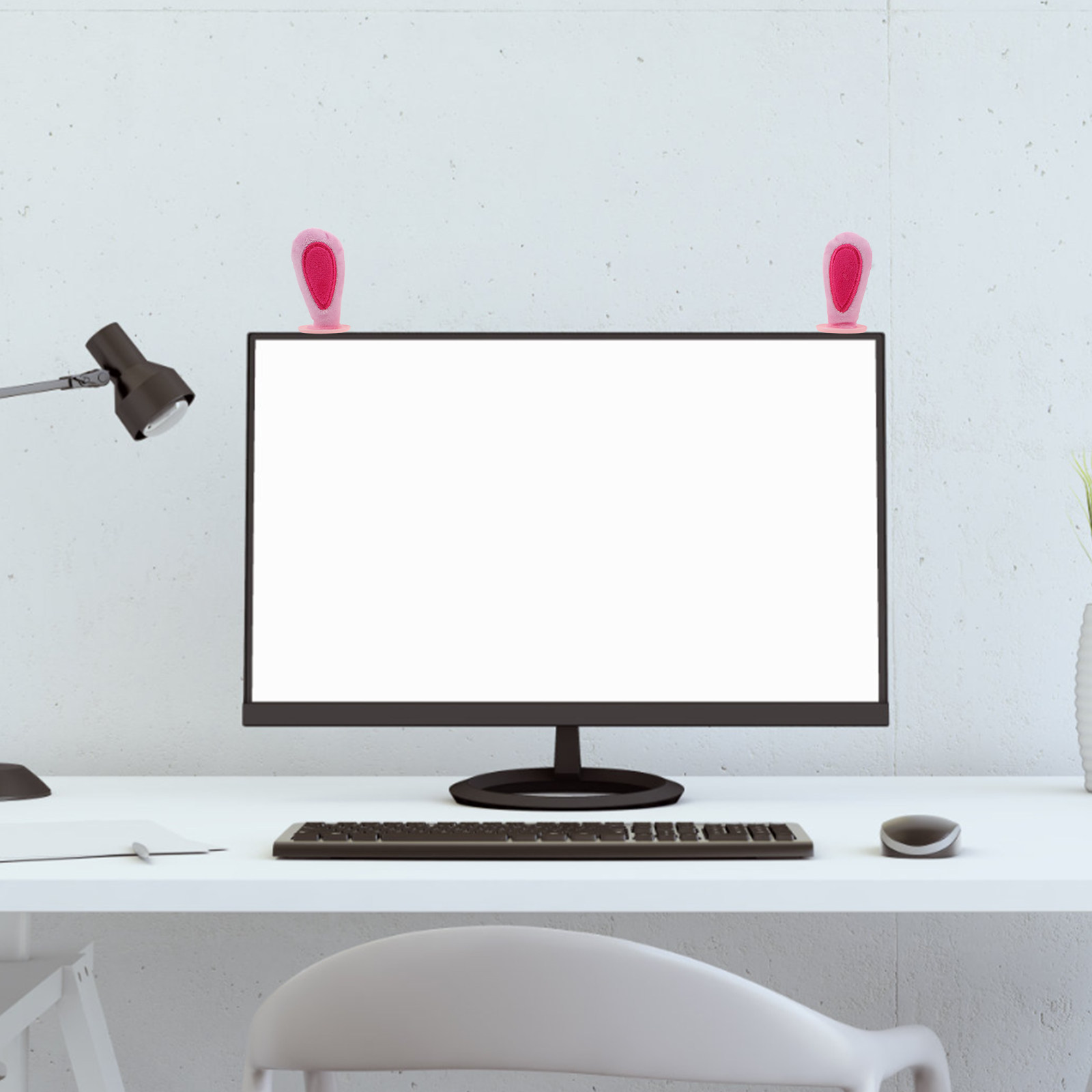 2Pairs Monitor Ears Decoration - Desk Setup With Laptop And Monitor recension och pris