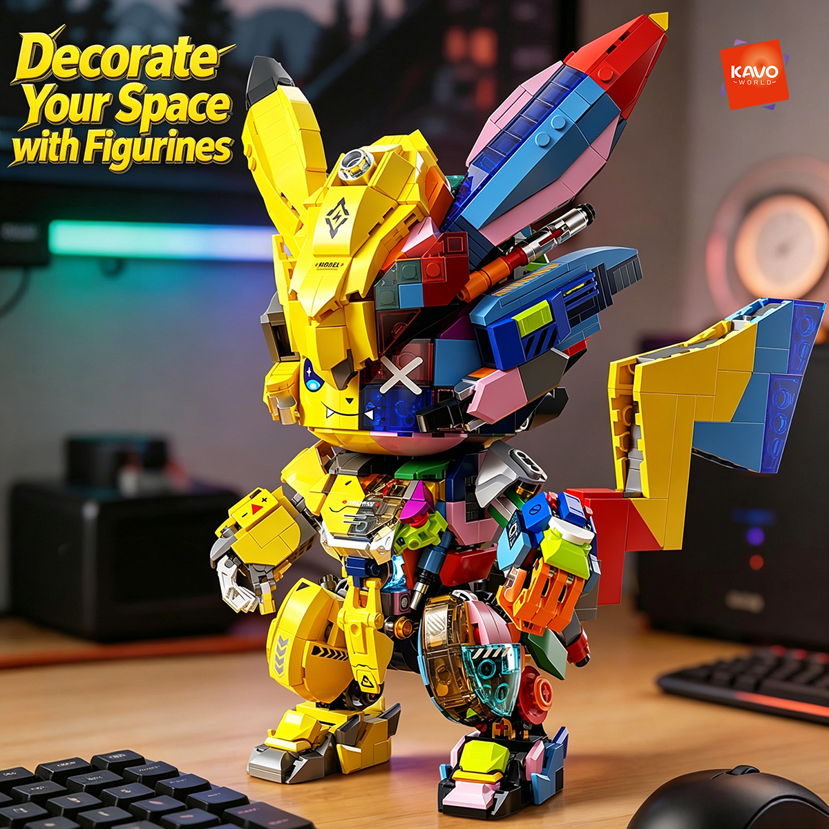KAVOWORLD 1505 PCS DIY Mecha A - Desk Setup Diy recension och pris