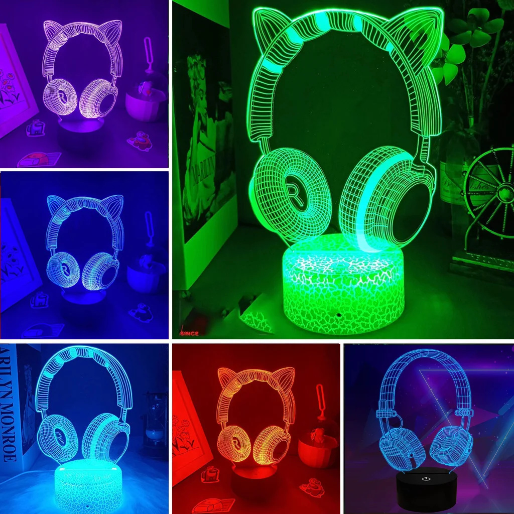 New Headphones 3D Illusion Nig - Desk Setup Diy recension och pris