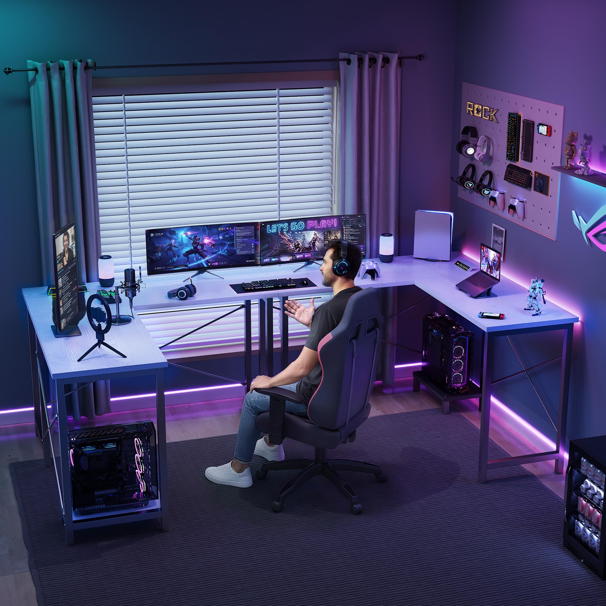 JHK 50 Inch L Shaped Desk Comp - Desk Setup Office recension och pris