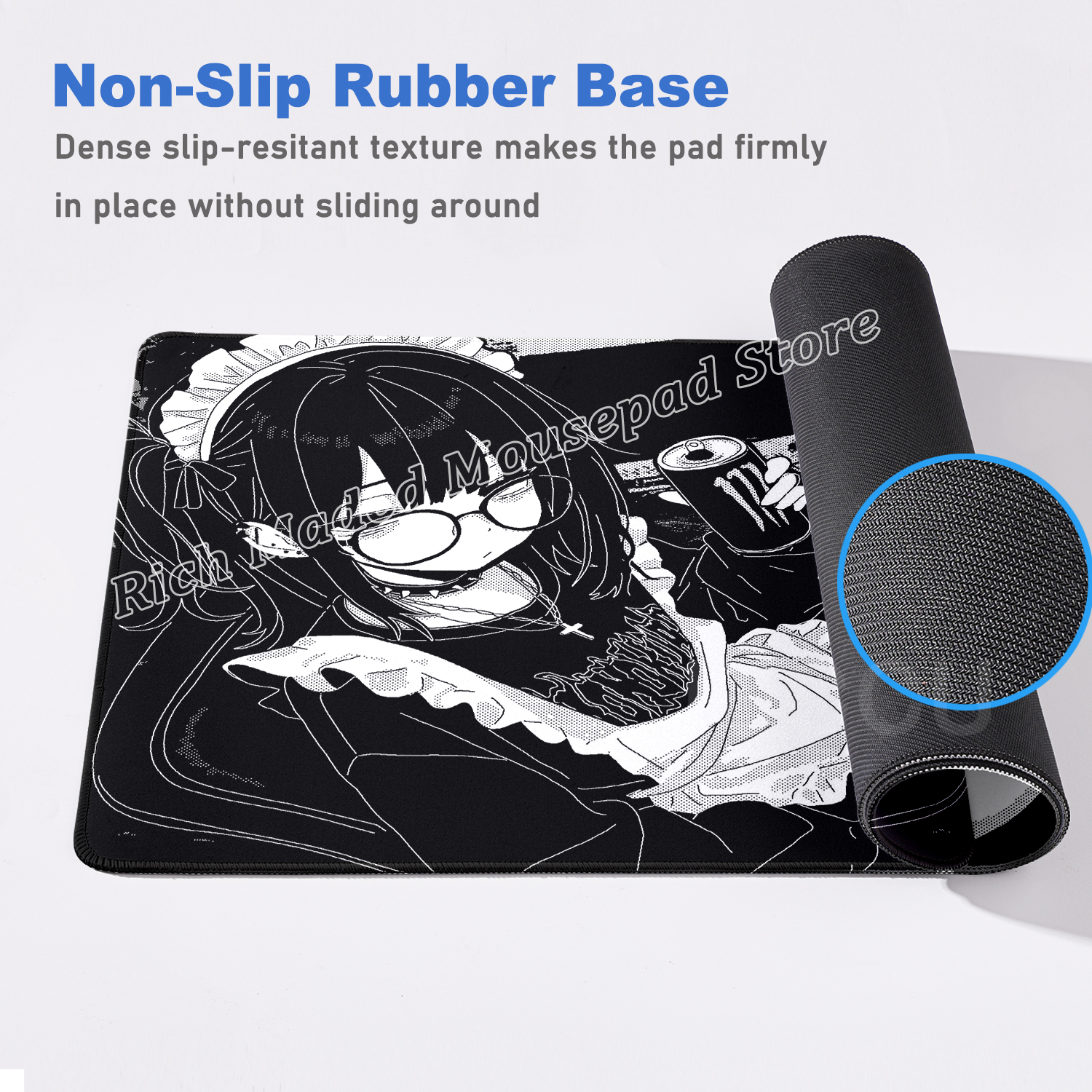 Black White Anime Girl Mouse P - Desk Setup Anime recension och pris