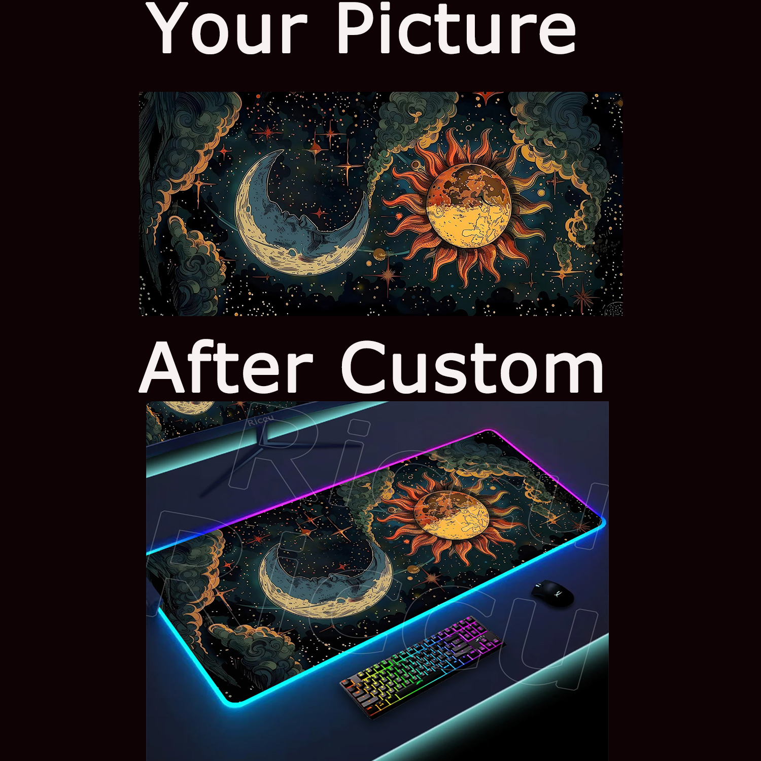 Large DIY RGB Mouse Pad Custom - Desk Setup Diy recension och pris