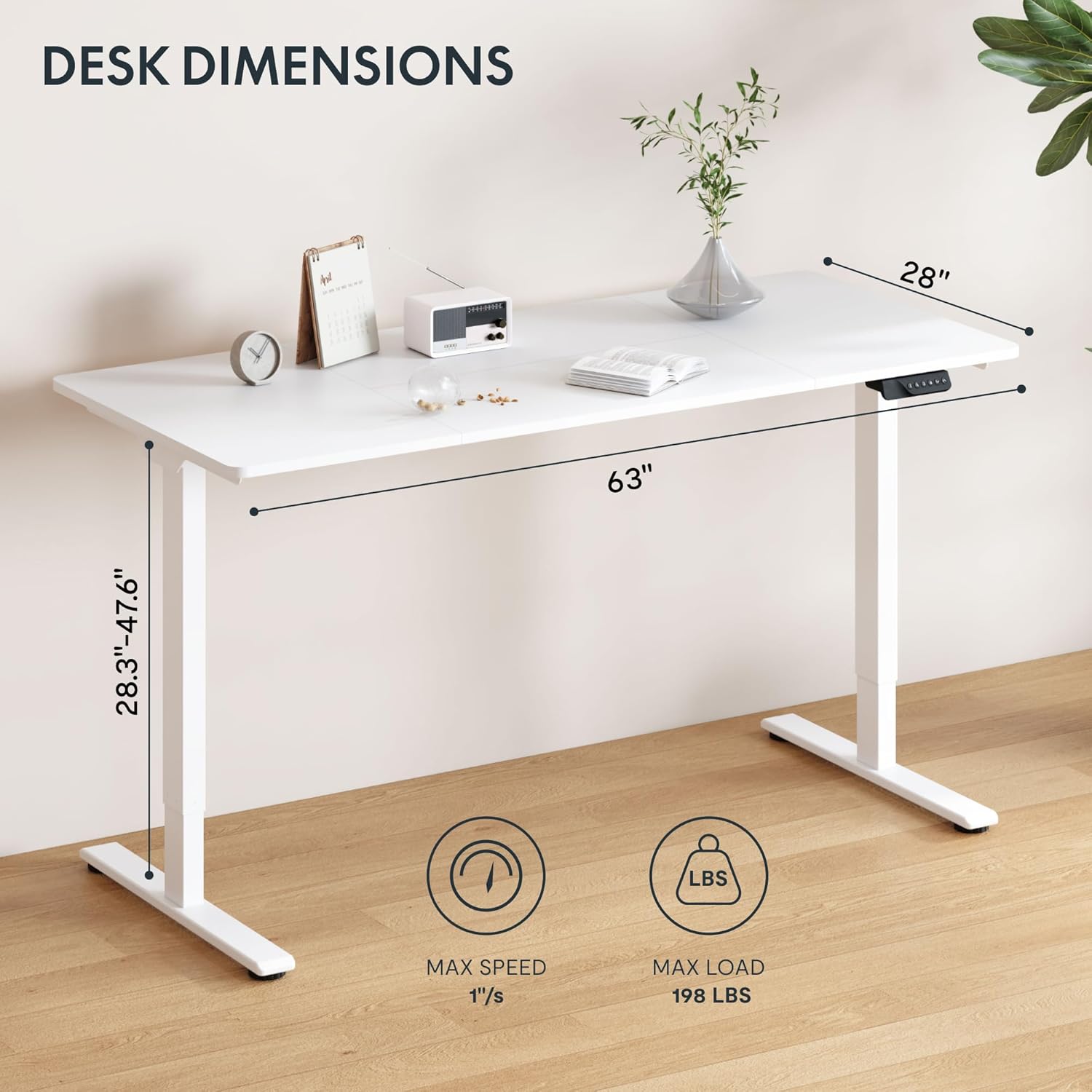 Large Electric Standing Desk w - Desk Setup Dual Monitor recension och pris