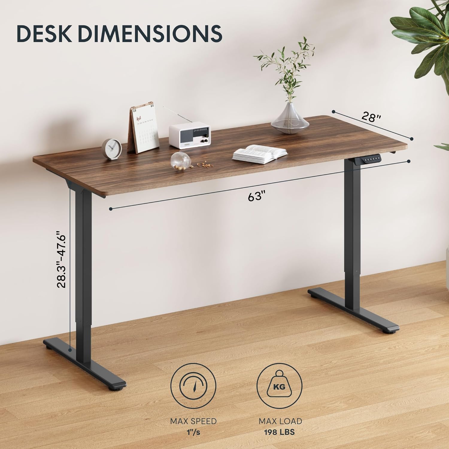 Large Electric Standing Desk w - Desk Setup Dual Monitor recension och pris
