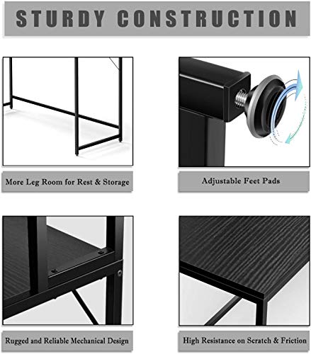 55 Inch Black L-Shape Corner W - Desk Setup Dual Monitor recension och pris