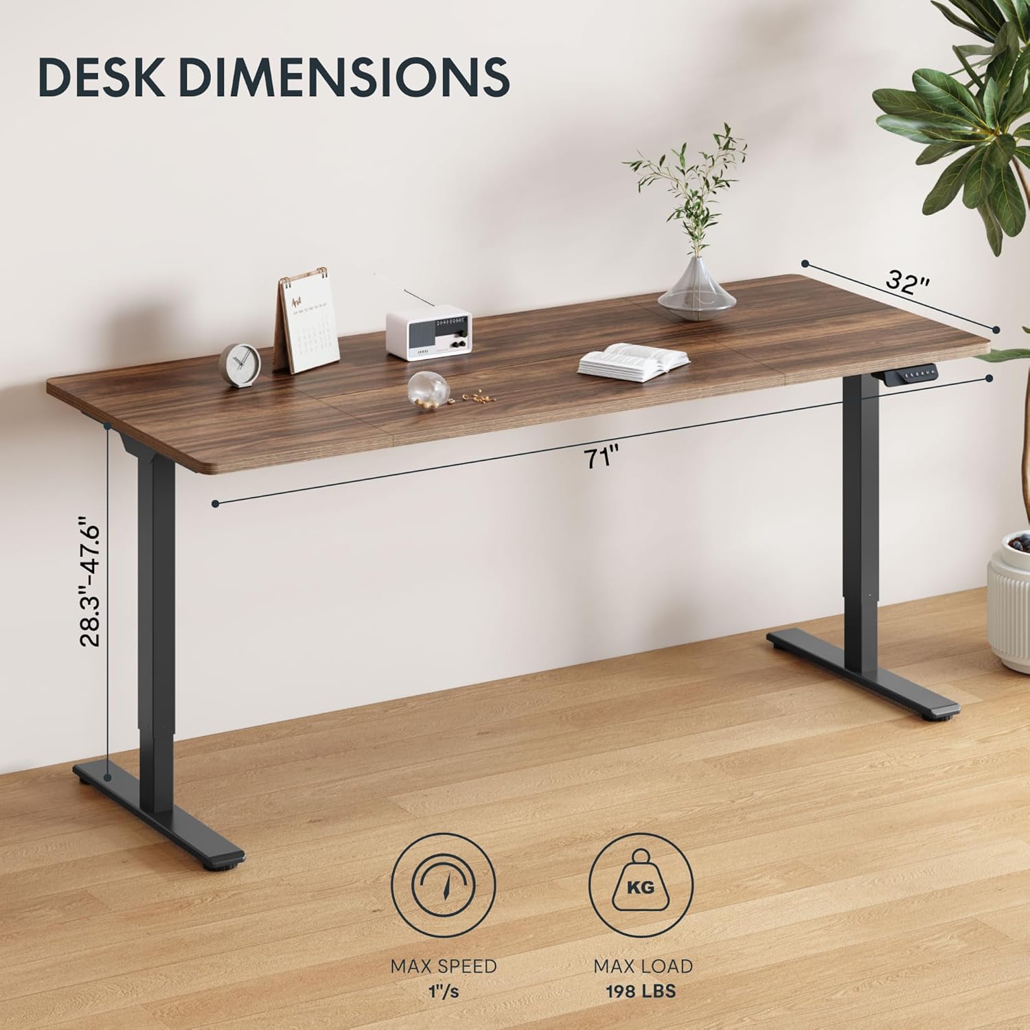 Electric Standing Desk with Du - Desk Setup Dual Monitor recension och pris