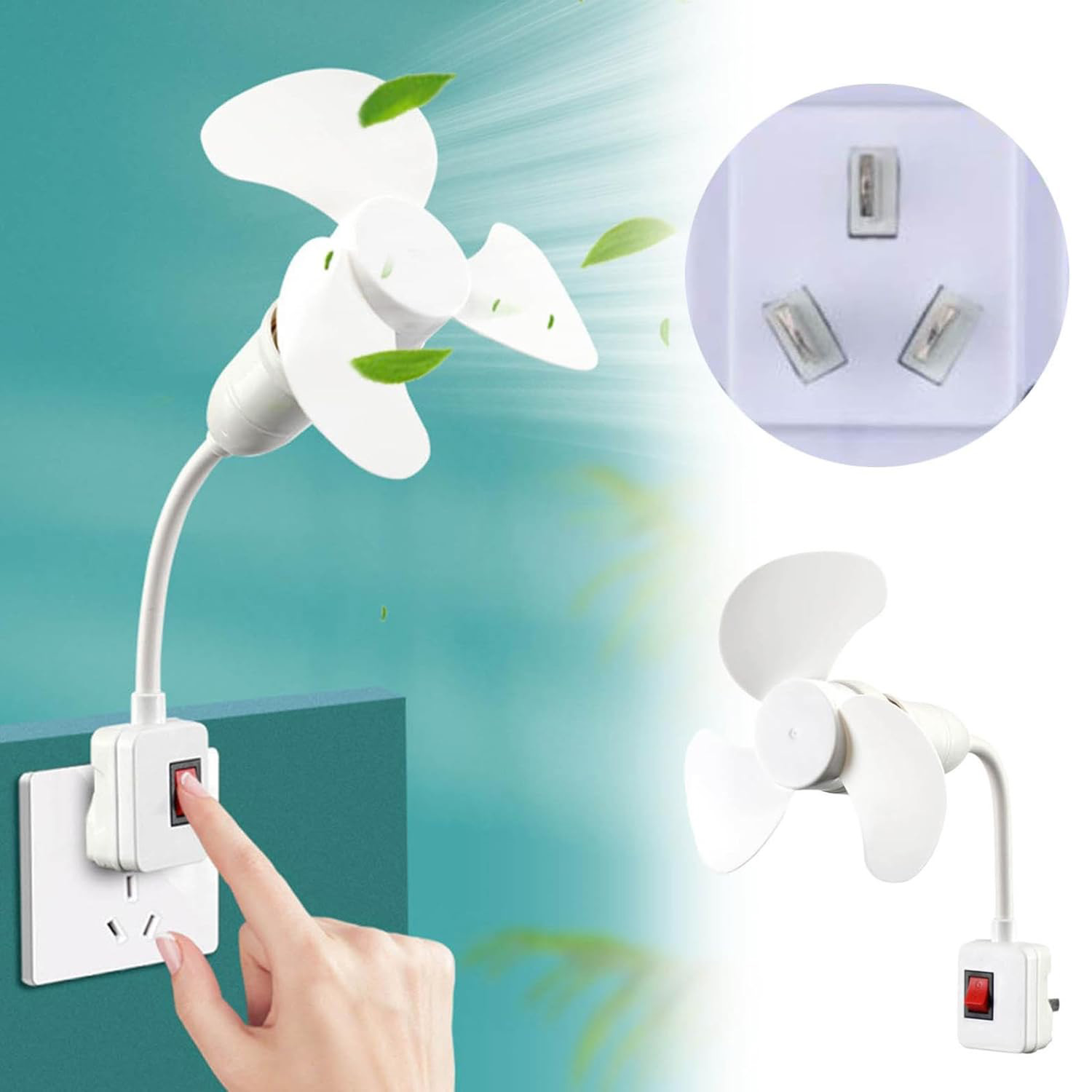 Mini Cooling Fan With E27 Scre - Desk Setup Study recension och pris