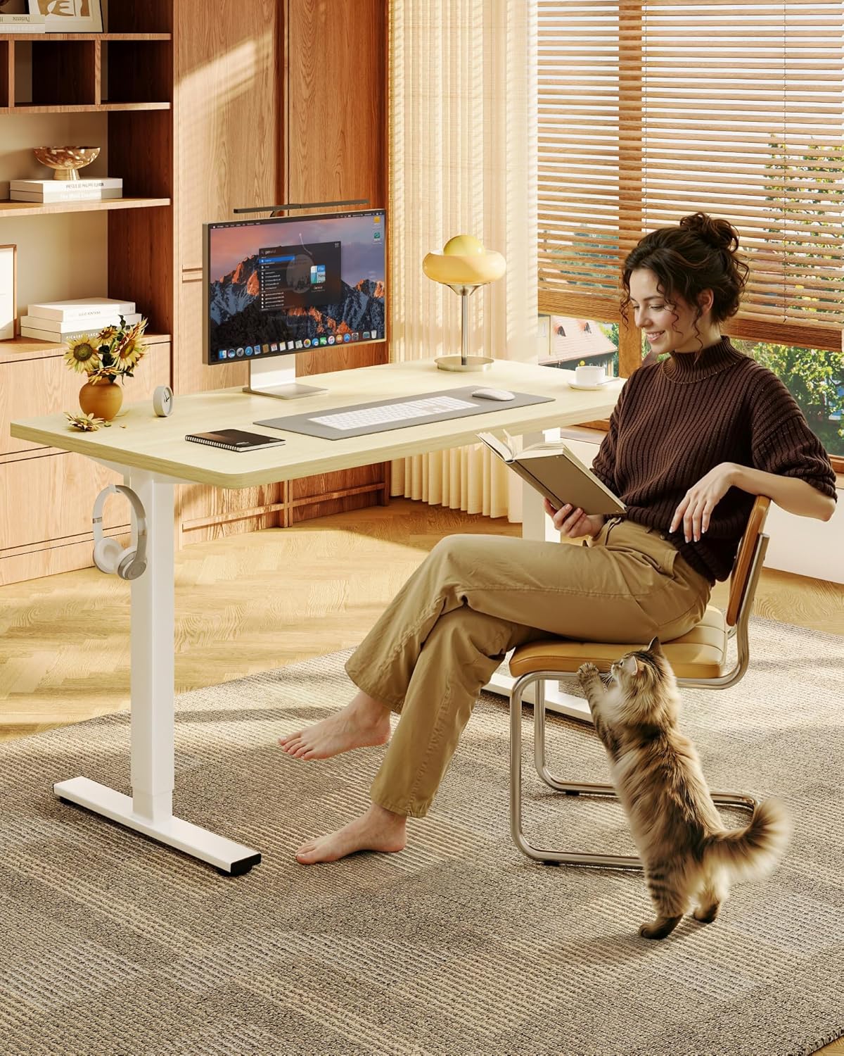 Electric Height Adjustable Sta - Desk Setup Office recension och pris