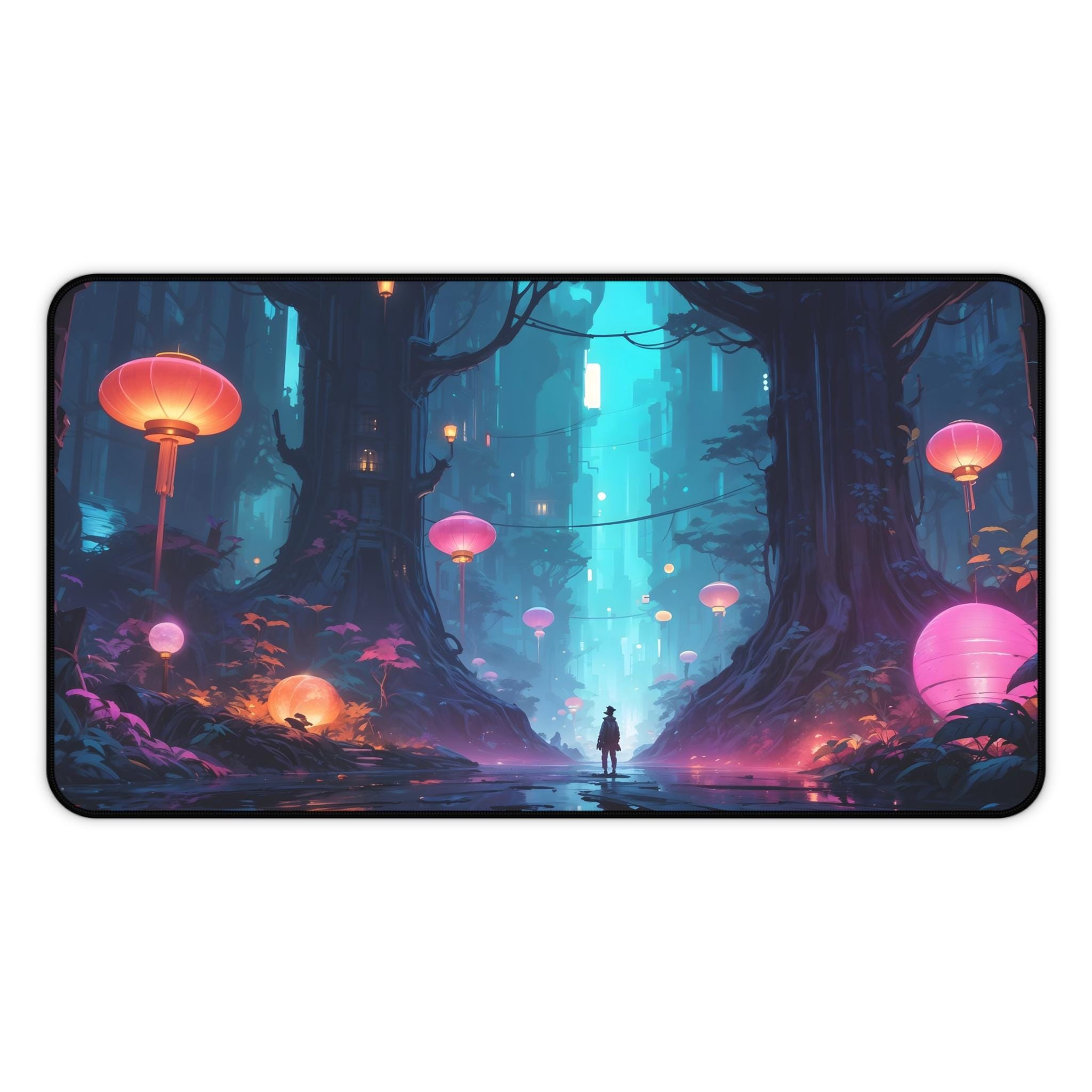 Mushroom Forest Desk Pad， Plan - Desk Setup With Plants recension och pris