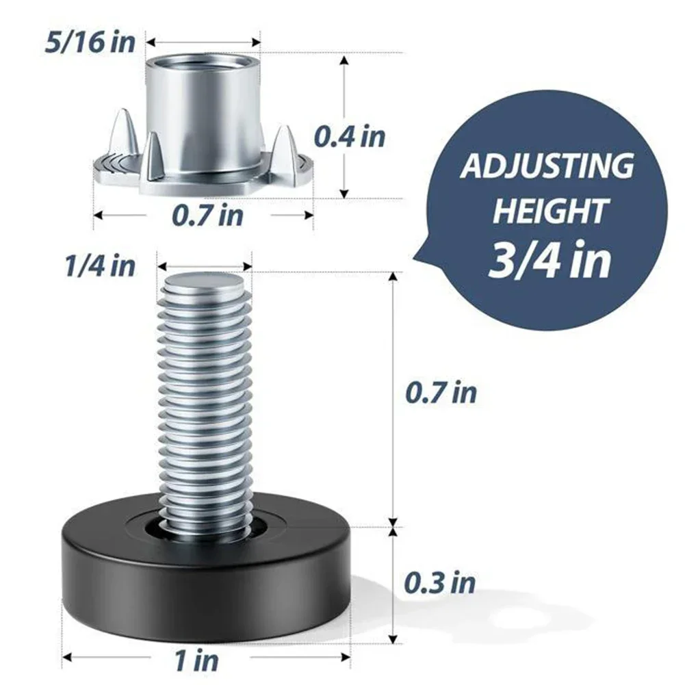 8PCS Adjustable Furniture Leve - Desk Setup Office recension och pris