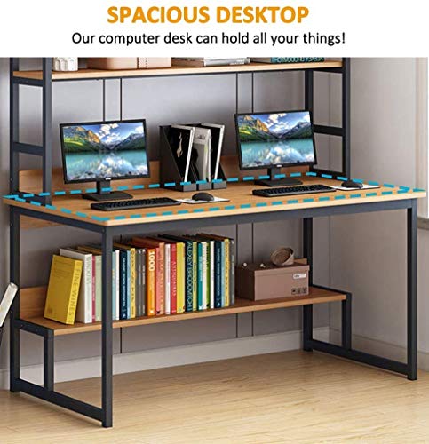 55-Inch Wide Computer Desk Wit - Desk Setup Dual Monitor recension och pris