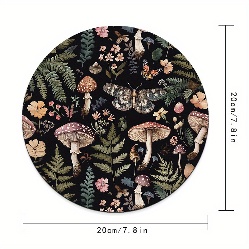 Round Forest Plant Mouse Pad R - Desk Setup For Office recension och pris