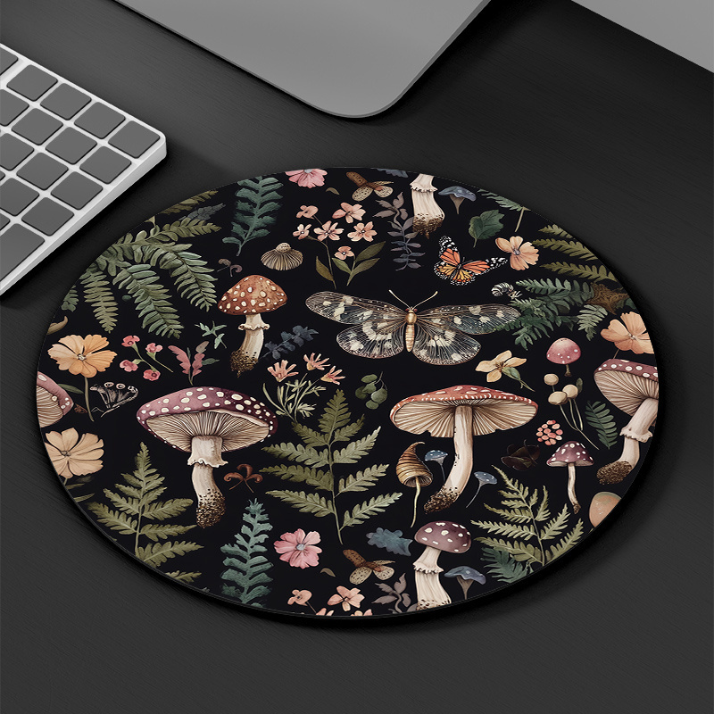 Round Forest Plant Mouse Pad R - Desk Setup For Office recension och pris